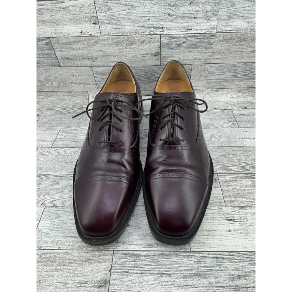 Rockport Mens APM1141E Leather Dress Shoes Oxfords Burgundy Size‎ 9M
